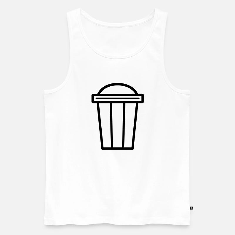 Mülltonne - Männer Premium Bio Tank Top - Weiß