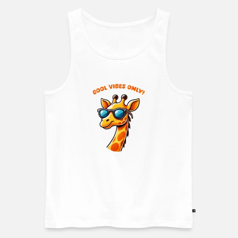 giraffe comic cool - Männer Premium Bio Tank Top - Weiß