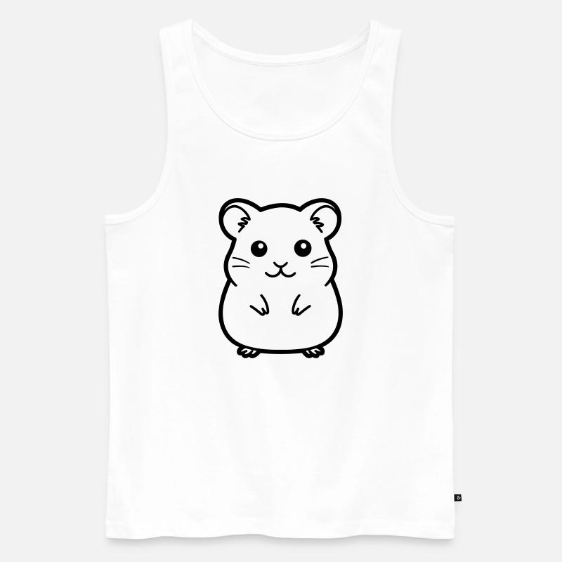 Hamster - Männer Premium Bio Tank Top - Weiß