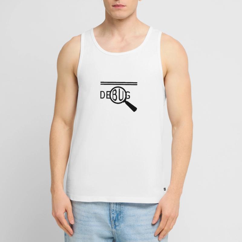 programmeur Dev nerd php c c debug coding coder Débardeur bio Premium Homme