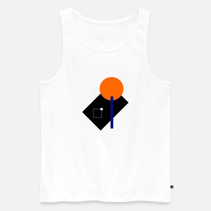 Design mit geometrischen Formen - Männer Premium Bio Tank Top - Weiß