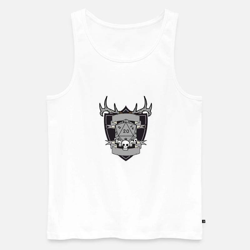 Druid empty grey - Männer Premium Bio Tank Top - Weiß