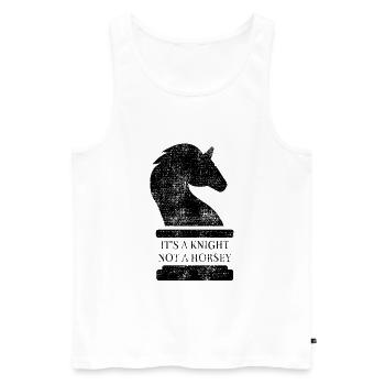 Schach - Männer Premium Bio Tank Top - Weiß - Vorne - Michal (187cm)