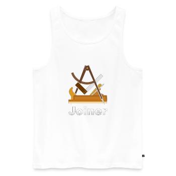 Joiner, Craft mark, Craft sign, Logo - Débardeur bio Premium Homme - blanc - Devant - AI Model Male 178 light (178cm)