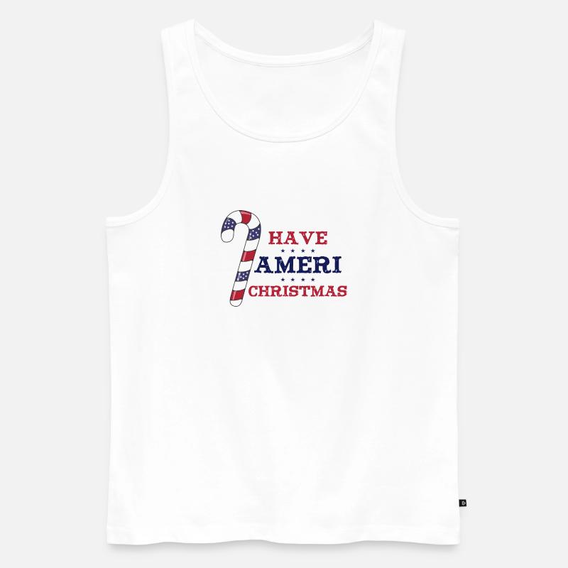 Have Ameri Christmas - Männer Premium Bio Tank Top - Weiß