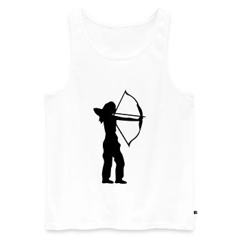 Archer à l’arc Tir à l’arc Archers - Débardeur bio Premium Homme - blanc - Devant - Michal (187cm)