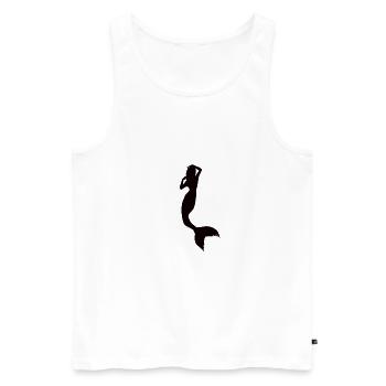 Sirène Silhouette Des créatures fabuleuses Histoire - Débardeur bio Premium Homme - blanc - Devant - Michal (187cm)