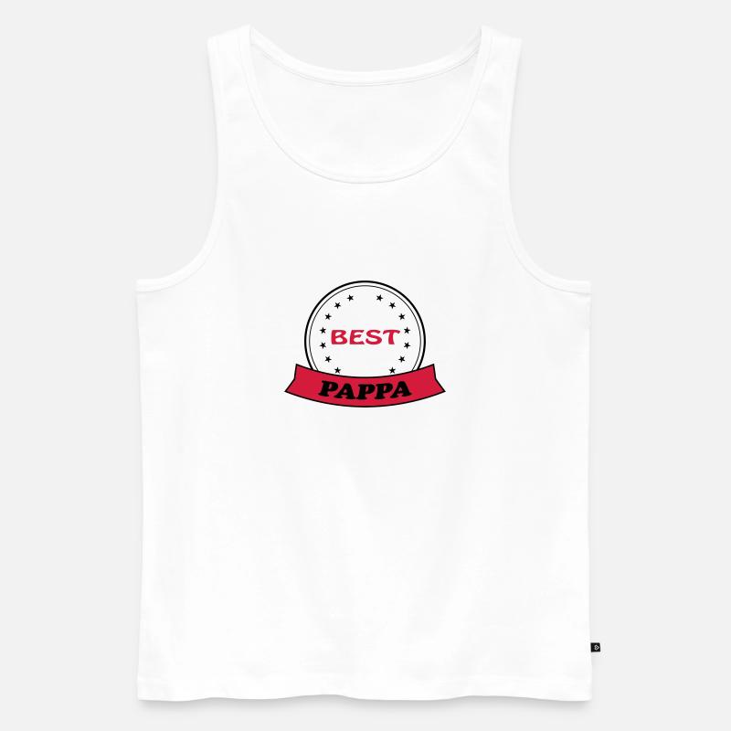 BEST PAPPA - Männer Premium Bio Tank Top - Weiß