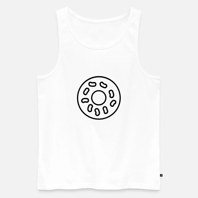Krapfen - Männer Premium Bio Tank Top - Weiß