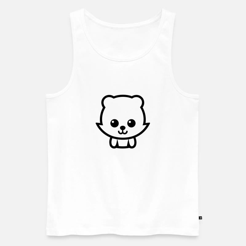 Fuchs - Männer Premium Bio Tank Top - Weiß