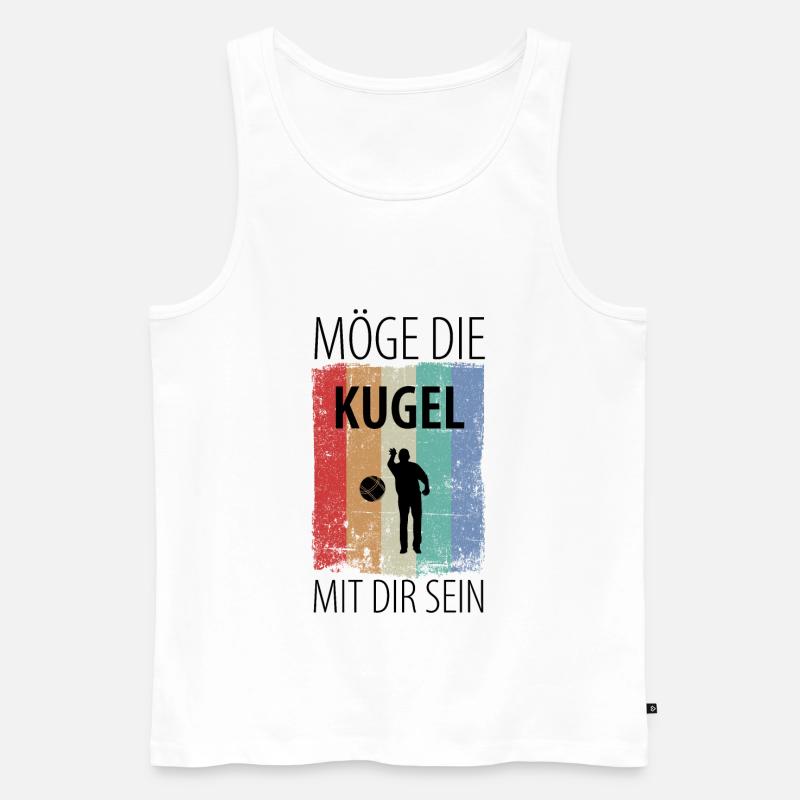 Boule Petanque Boccia Boules - Männer Premium Bio Tank Top - Weiß
