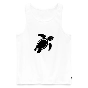 tortue - Débardeur bio Premium Homme - blanc - Devant - AI Model Male 178 light (178cm)