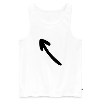 Flèche dessin croquis noir - Débardeur bio Premium Homme - blanc - Devant - Michal (187cm)