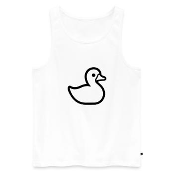 Canard - Débardeur bio Premium Homme - blanc - Devant - AI Model Male 178 light (178cm)
