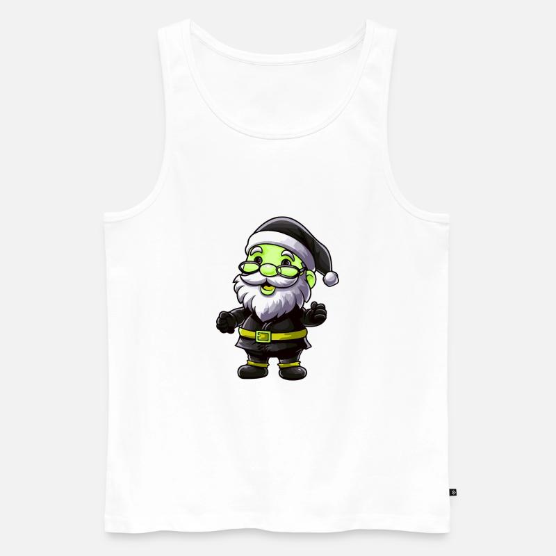 Weihnachtsmann Comic - Männer Premium Bio Tank Top - Weiß