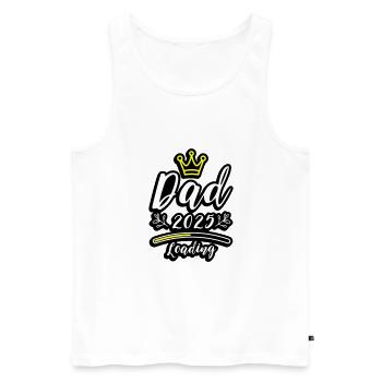Dad 2025 Loading Papa Baby - Männer Premium Bio Tank Top - Weiß - Vorne - AI Model Male 178 light (178cm)