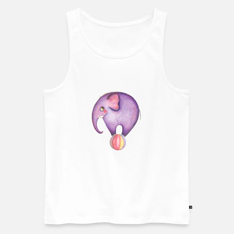 Elefant - Männer Premium Bio Tank Top - Weiß