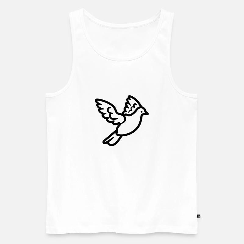 Taube - Männer Premium Bio Tank Top - Weiß