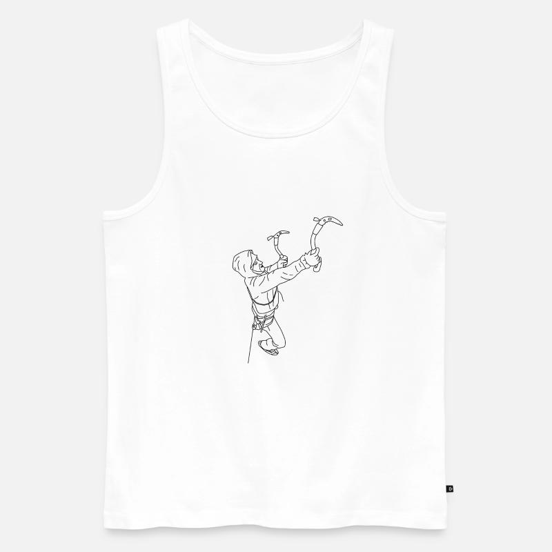 Eisklettern - Männer Premium Bio Tank Top - Weiß