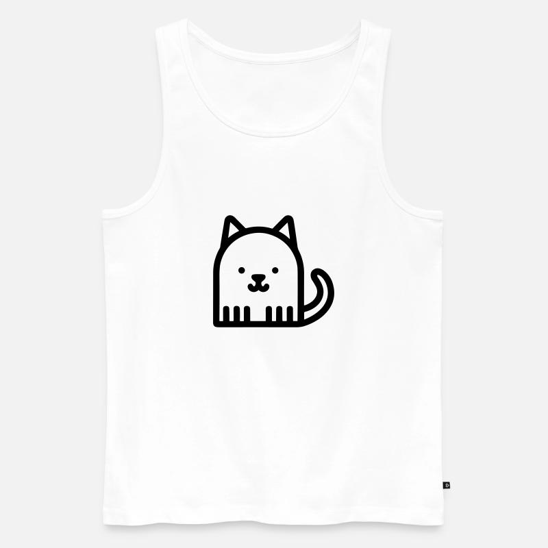 Kätzchen - Männer Premium Bio Tank Top - Weiß