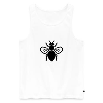 Biene - Männer Premium Bio Tank Top - Weiß - Vorne - Michal (187cm)