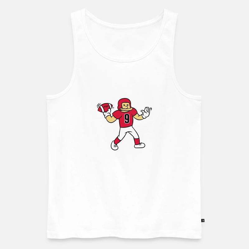 Superbowl Spieler - Männer Premium Bio Tank Top - Weiß