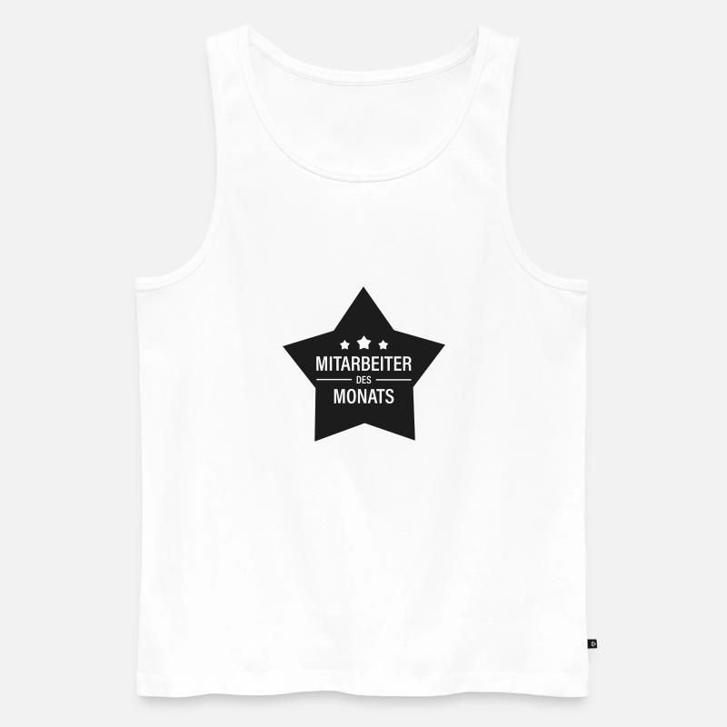 Mitarbeiter des Monats - Männer Premium Bio Tank Top - Weiß