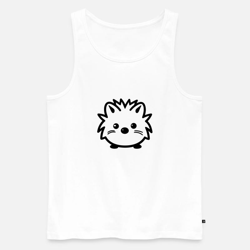 Igel - Männer Premium Bio Tank Top - Weiß