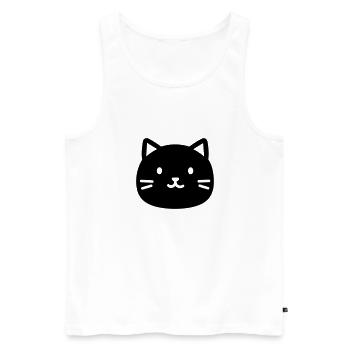 Katze - Männer Premium Bio Tank Top - Weiß - Vorne - Michal (187cm)