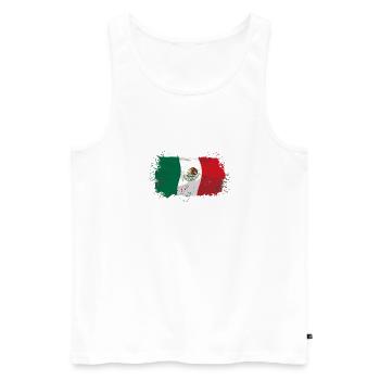 Mexico Flag - Männer Premium Bio Tank Top - Weiß - Vorne - Michal (187cm)