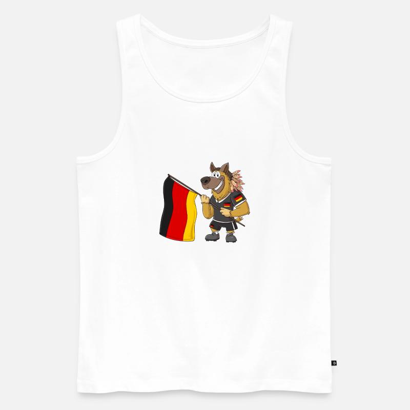 Echter Deutscher Fan Hund - Männer Premium Bio Tank Top - Weiß