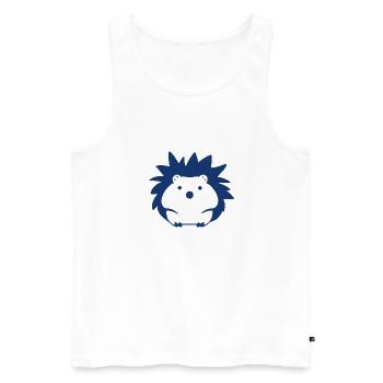 Igel - Männer Premium Bio Tank Top - Weiß - Vorne - Michal (187cm)