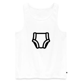 Layer - Men's Premium Organic Tank Top - white - Front - AI Model Male 178 light (178cm)