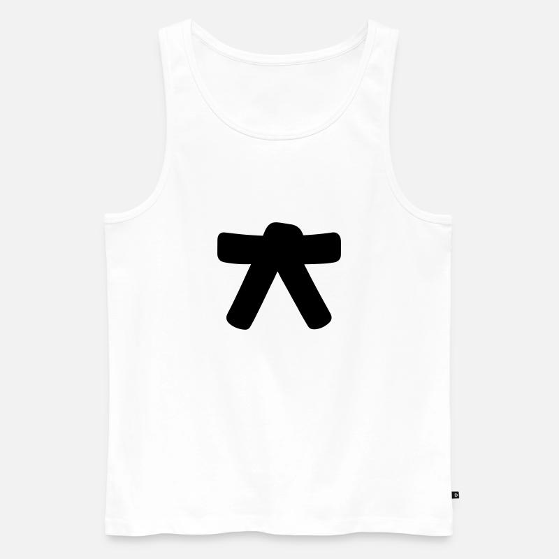Gürtel - Männer Premium Bio Tank Top - Weiß