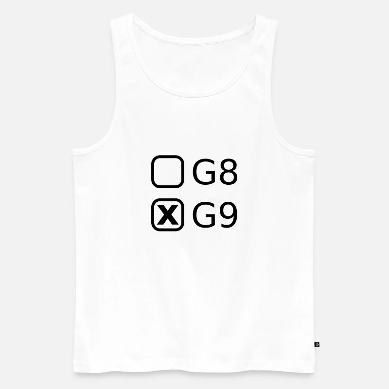 G8 G9 - Männer Premium Bio Tank Top - Weiß