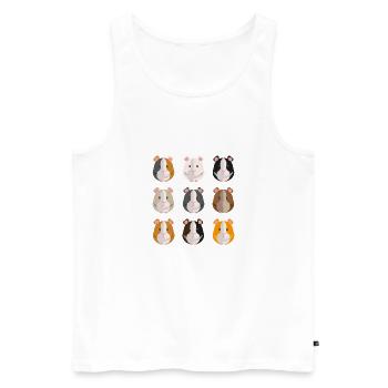 Famille de gangs de cochons d'Inde - Débardeur bio Premium Homme - blanc - Devant - Michal (187cm)