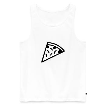 Pizza slice - Men's Premium Organic Tank Top - white - Front - AI Model Male 178 light (178cm)
