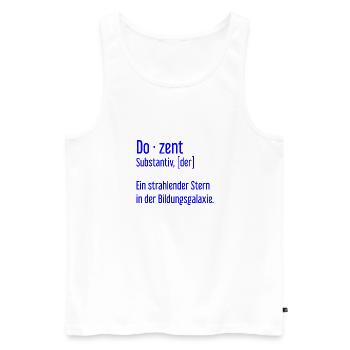Dozent Dozenten Schule Pädagoge Unterricht - Männer Premium Bio Tank Top - Weiß - Vorne - Michal (187cm)