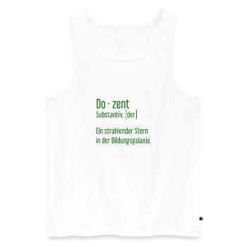 Dozent Dozenten Schule Pädagoge Unterricht - Männer Premium Bio Tank Top - Weiß - Vorne - Michal (187cm)