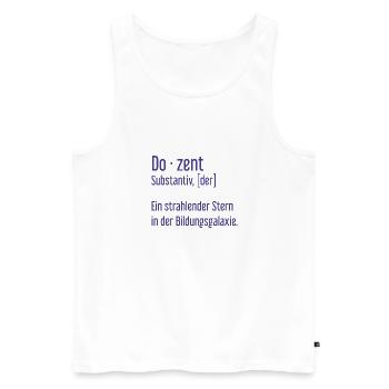 Dozent Dozenten Schule Pädagoge Unterricht - Männer Premium Bio Tank Top - Weiß - Vorne - Michal (187cm)