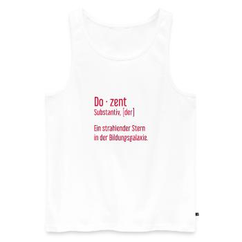 Dozent Dozenten Schule Pädagoge Unterricht - Männer Premium Bio Tank Top - Weiß - Vorne - Michal (187cm)