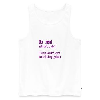 Dozent Dozenten Schule Pädagoge Unterricht - Männer Premium Bio Tank Top - Weiß - Vorne - Michal (187cm)