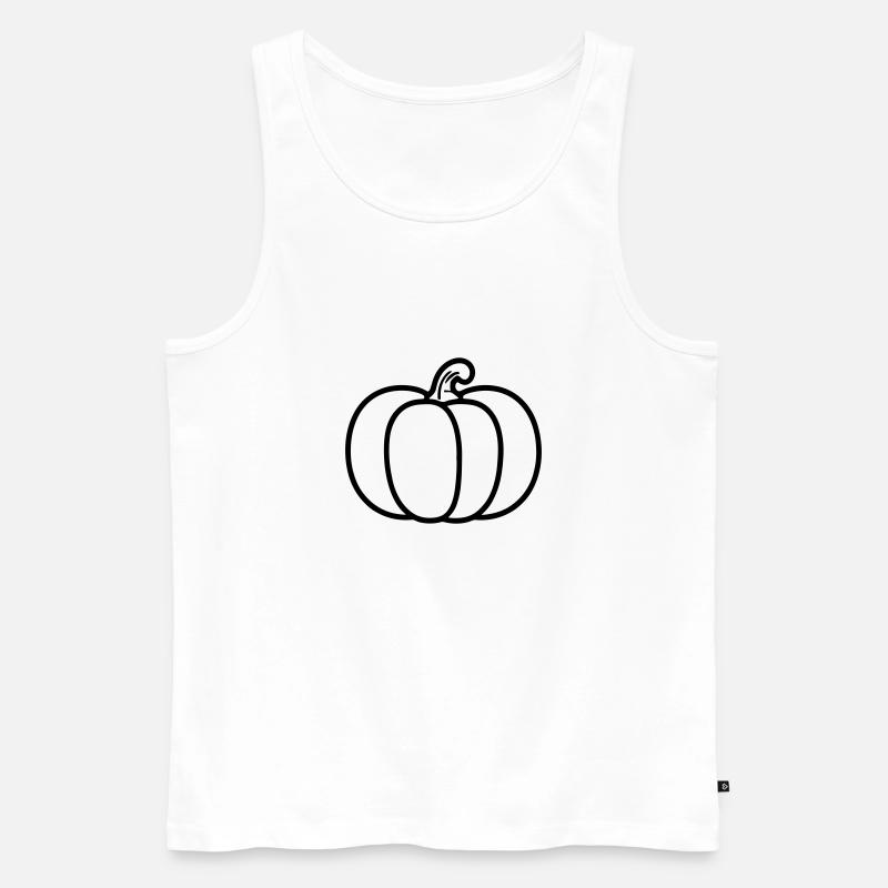 Kürbis - Männer Premium Bio Tank Top - Weiß