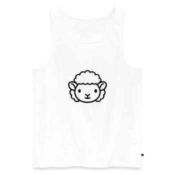 Schaf - Männer Premium Bio Tank Top - Weiß - Vorne - Michal (187cm)