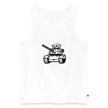 tank - Men's Premium Organic Tank Top - white - Front - AI Model Male 178 light (178cm)