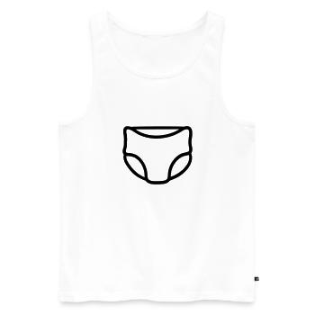 Layer - Men's Premium Organic Tank Top - white - Front - AI Model Male 178 light (178cm)