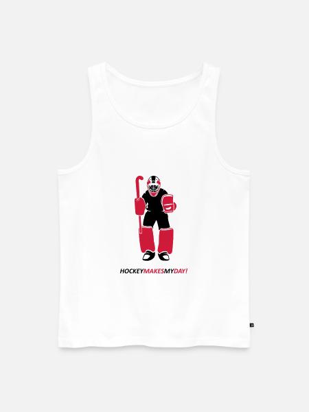 Field hockey goalkeeper - Men's Premium Organic Tank Top - white