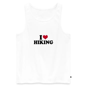 I Love Hiking - Men's Premium Organic Tank Top - white - Front - Michal (187cm)