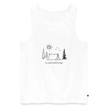 Ce sont les choses simples - Débardeur bio Premium Homme - blanc - Devant - Michal (187cm)