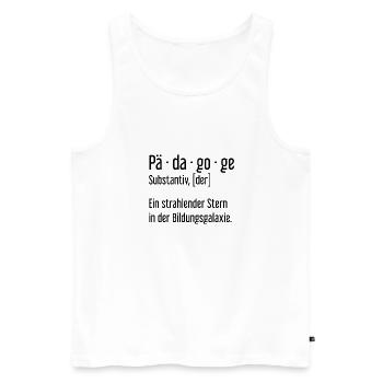 Pädagoge Pädagogen Schule Lehrer Unterricht - Männer Premium Bio Tank Top - Weiß - Vorne - Michal (187cm)